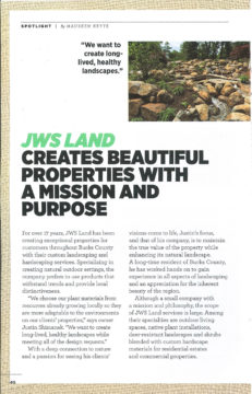 Maureen Keyte authored an article highlighting JWS Land in Doylestown